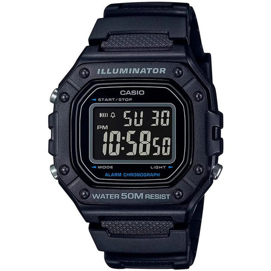 W-218H-1BVDF | RELOJ CASIO DE RESINA ORIGINAL | SKU: CAS-219