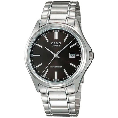 MTP-1183 | RELOJ CASIO ORIGINAL DE ACERO NEGRO/AZUL | CAS-221, CAS-222