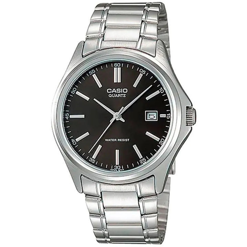 MTP-1183 | RELOJ CASIO ORIGINAL DE ACERO NEGRO/AZUL | CAS-221, CAS-222 ...