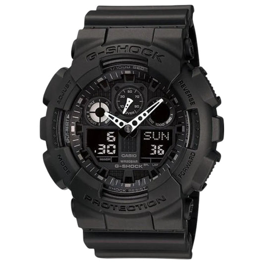 Reloj Casio G-Shock GA-100 negro para hombre con diseño analógico digital