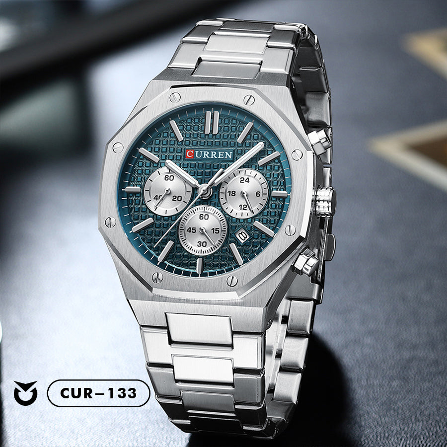 RELOJES CURREN ORIGINAL ELEGANTE PLATEADO | CUR-132 | CUR-133 | CUR-134
