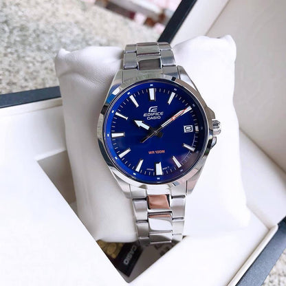 EFV-100 | RELOJ CASIO EDIFICE ORIGINAL ACERO NEGRO AZUL | EDI-OG-53, EDI-OG-54