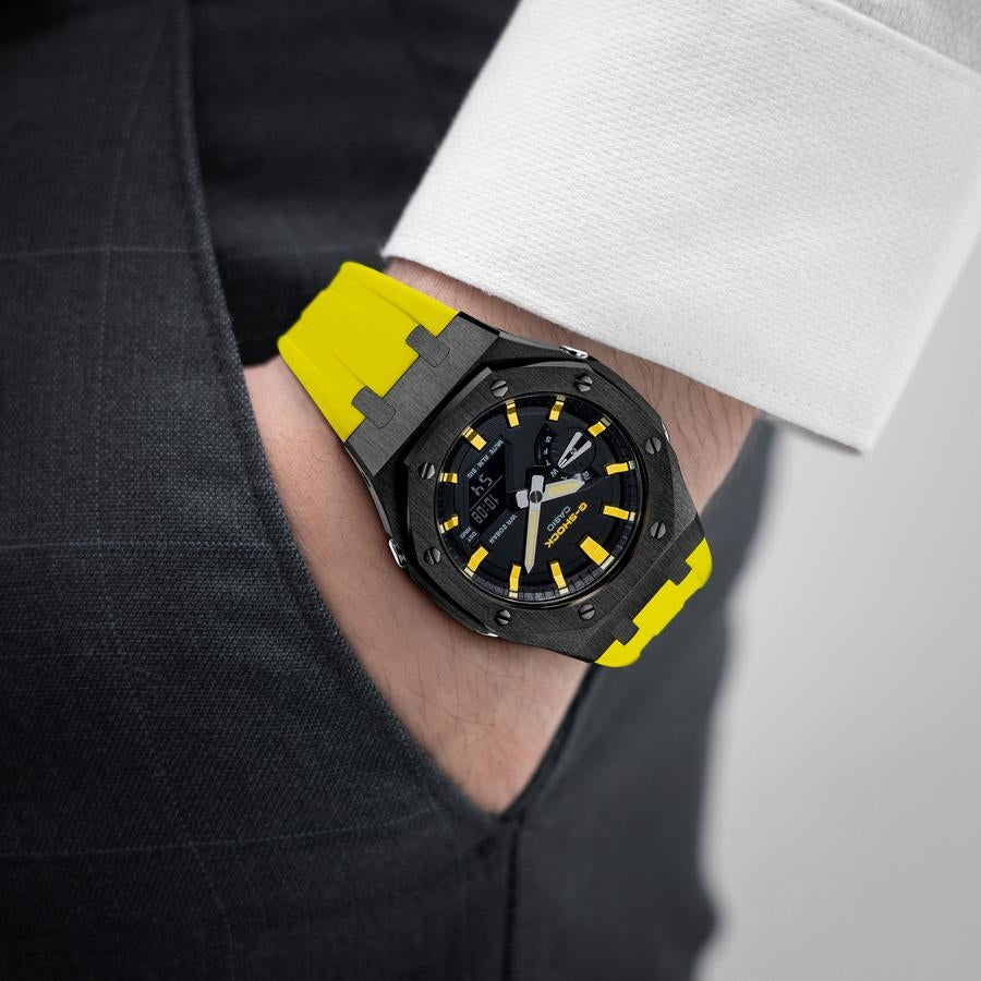 RELOJ G-SHOCK-GA-2100 DEPORTIVO CASUAL OAK YELLOW STEEL  | SKU: G-S-312