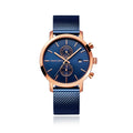 RELOJ ORIGINAL HANNAH MARTIN - CASUAL Y ELEGANTE - NEGRO Y AZUL | HAN-5 | HAN-16