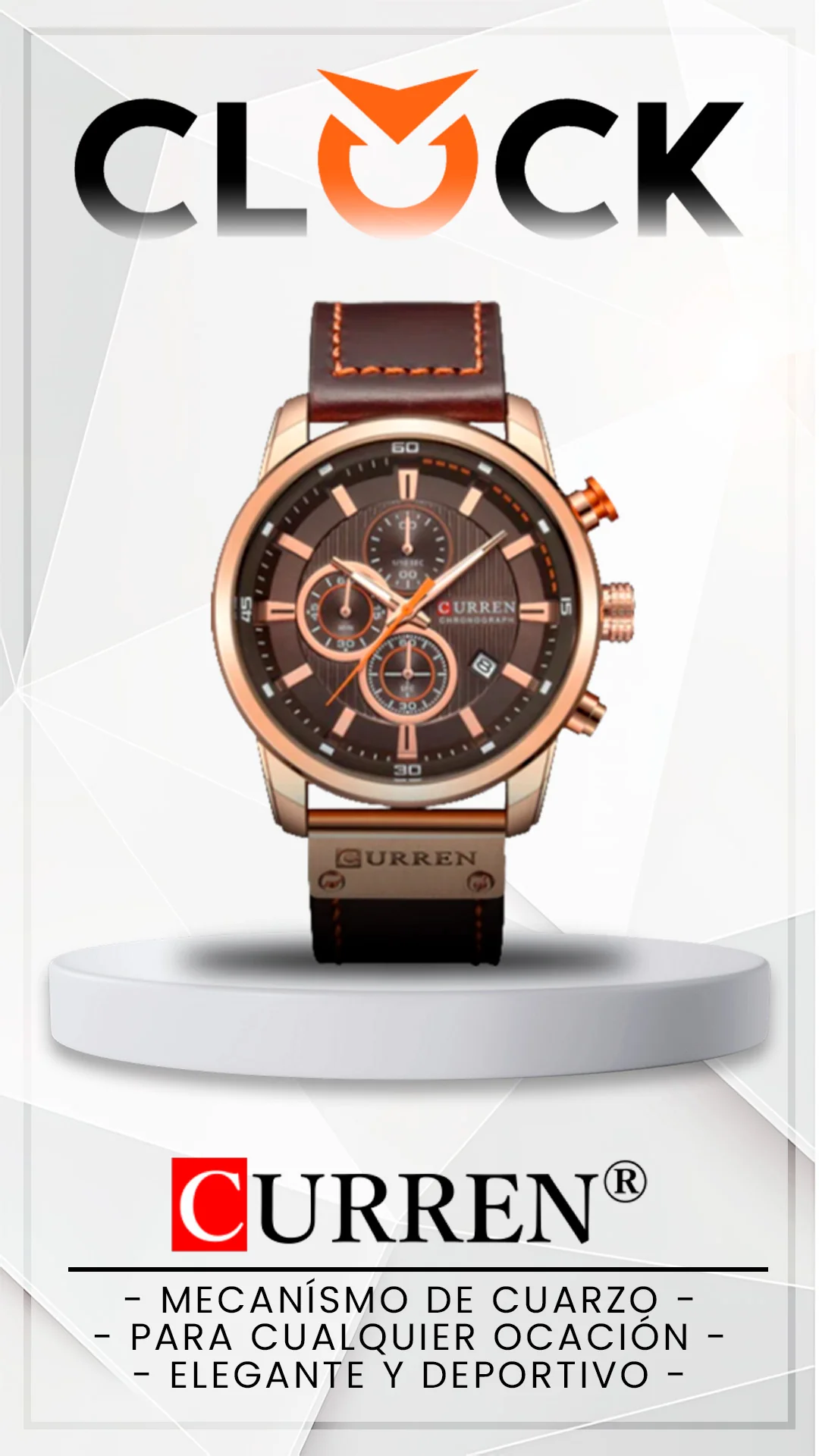 RELOJ CURREN 8291 ORIGINAL CASUAL MARRÓN | CUR-38 | CUR-44 | CUR-101 | CUR-115 | CUR-116