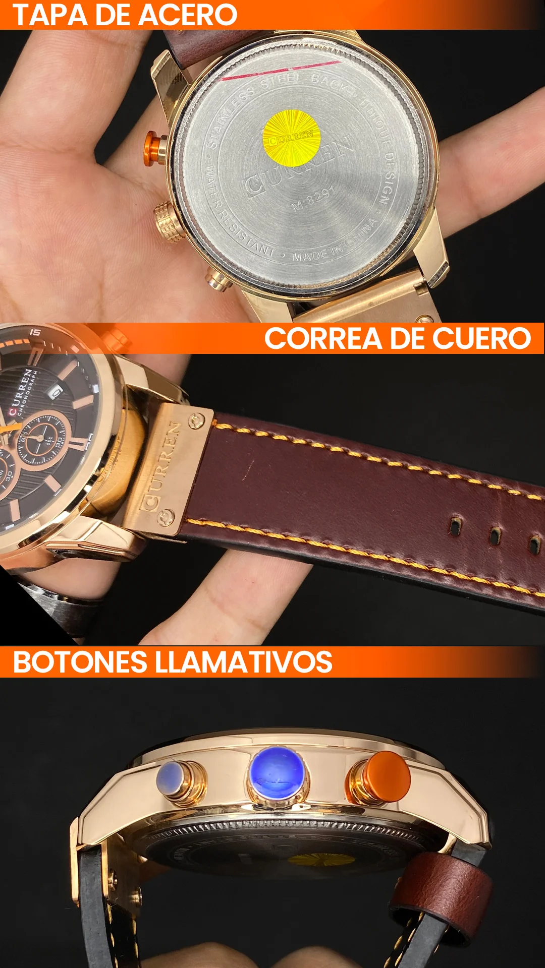 RELOJ CURREN 8291 ORIGINAL CASUAL MARRÓN | CUR-38 | CUR-44 | CUR-101 | CUR-115 | CUR-116
