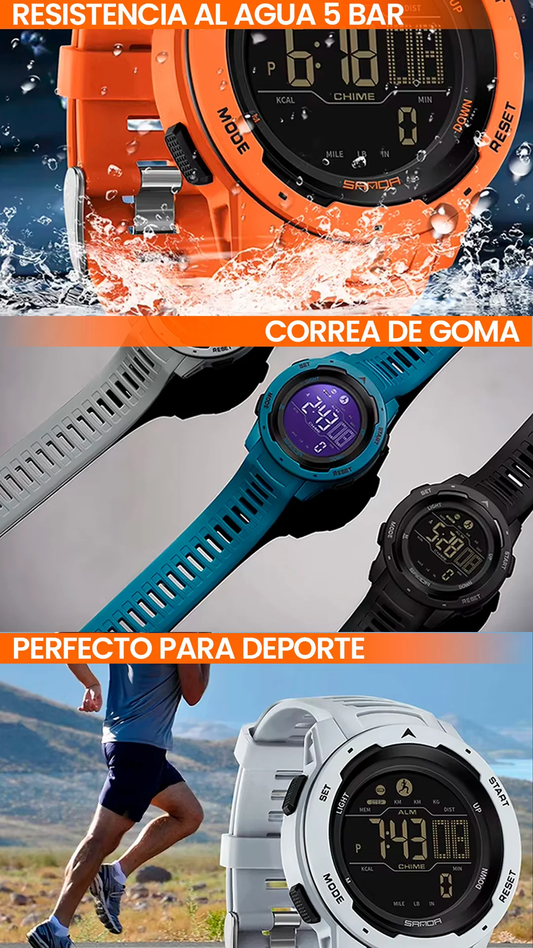 RELOJ SANDA ORIGINAL - DEPORTIVO 2145 | SAN-88 - SAN-89 - SAN-90 - SAN-91 - SAN-131