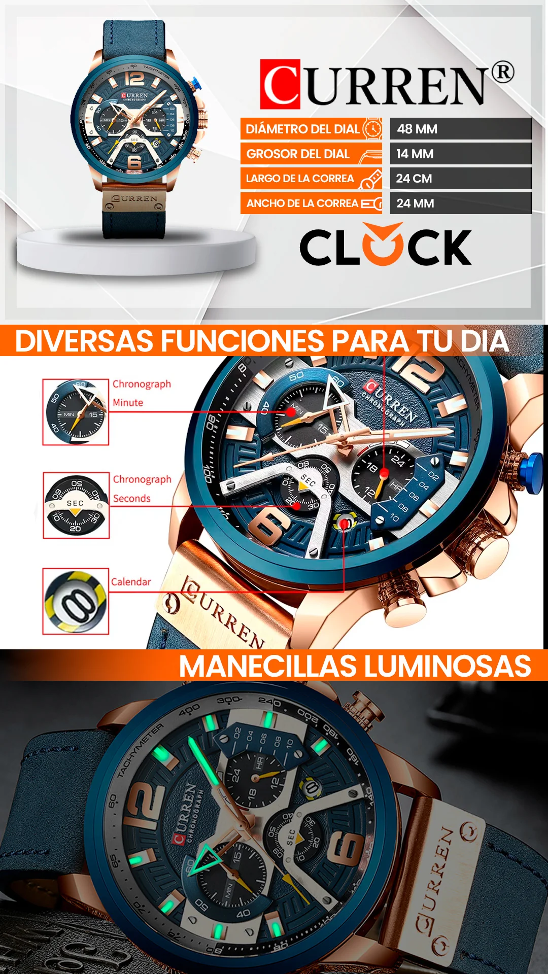 RELOJ CURREN ORIGINAL - CASUAL 8329 | CUR-28 I CUR-29 | CUR-56 | CUR-141