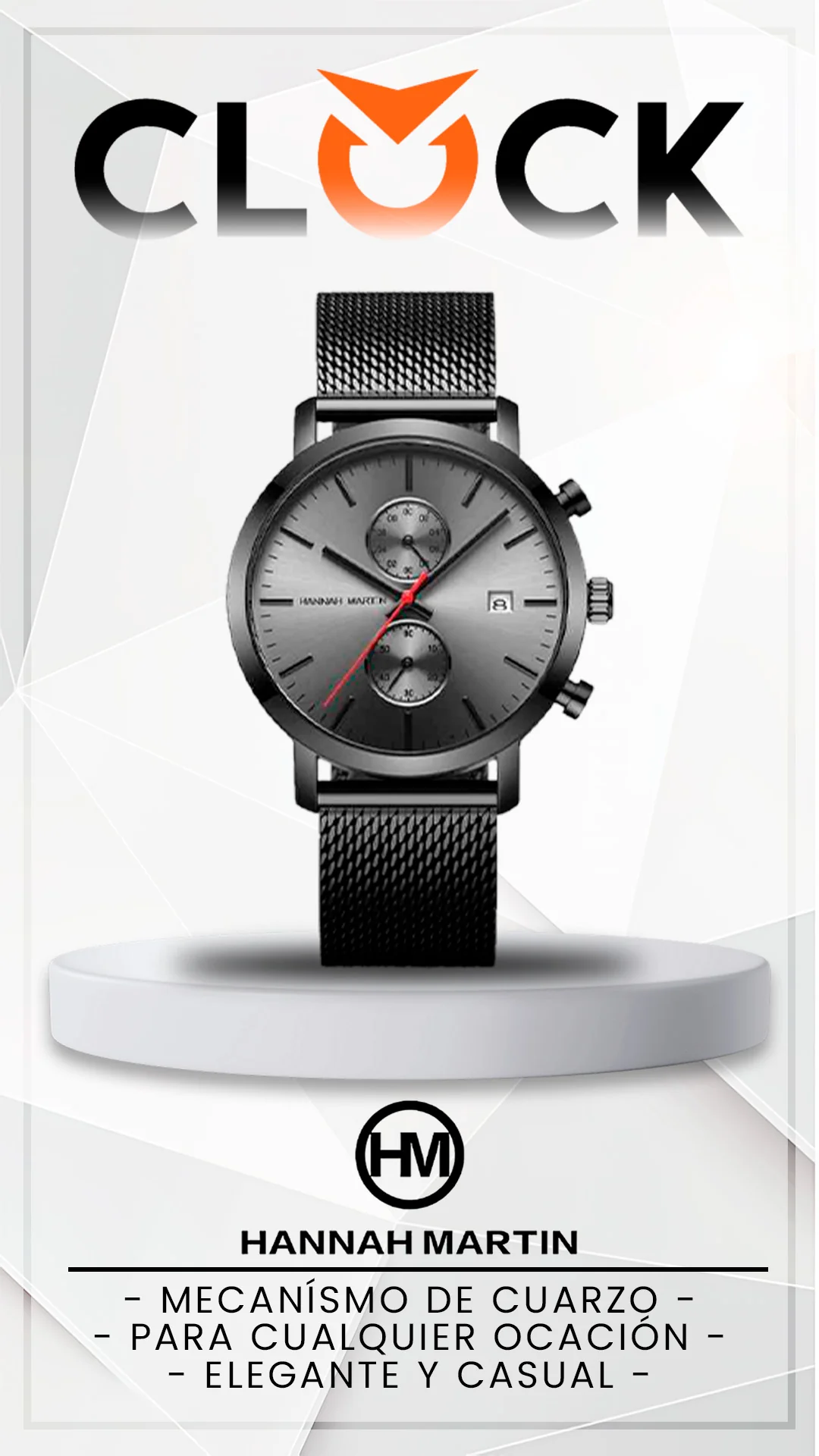 RELOJ HANNAH MARTIN - ELEGANTE AZUL, NEGRO Y DORADO | HAN-16 | HAN-67 | HAN-68 | HAN-91
