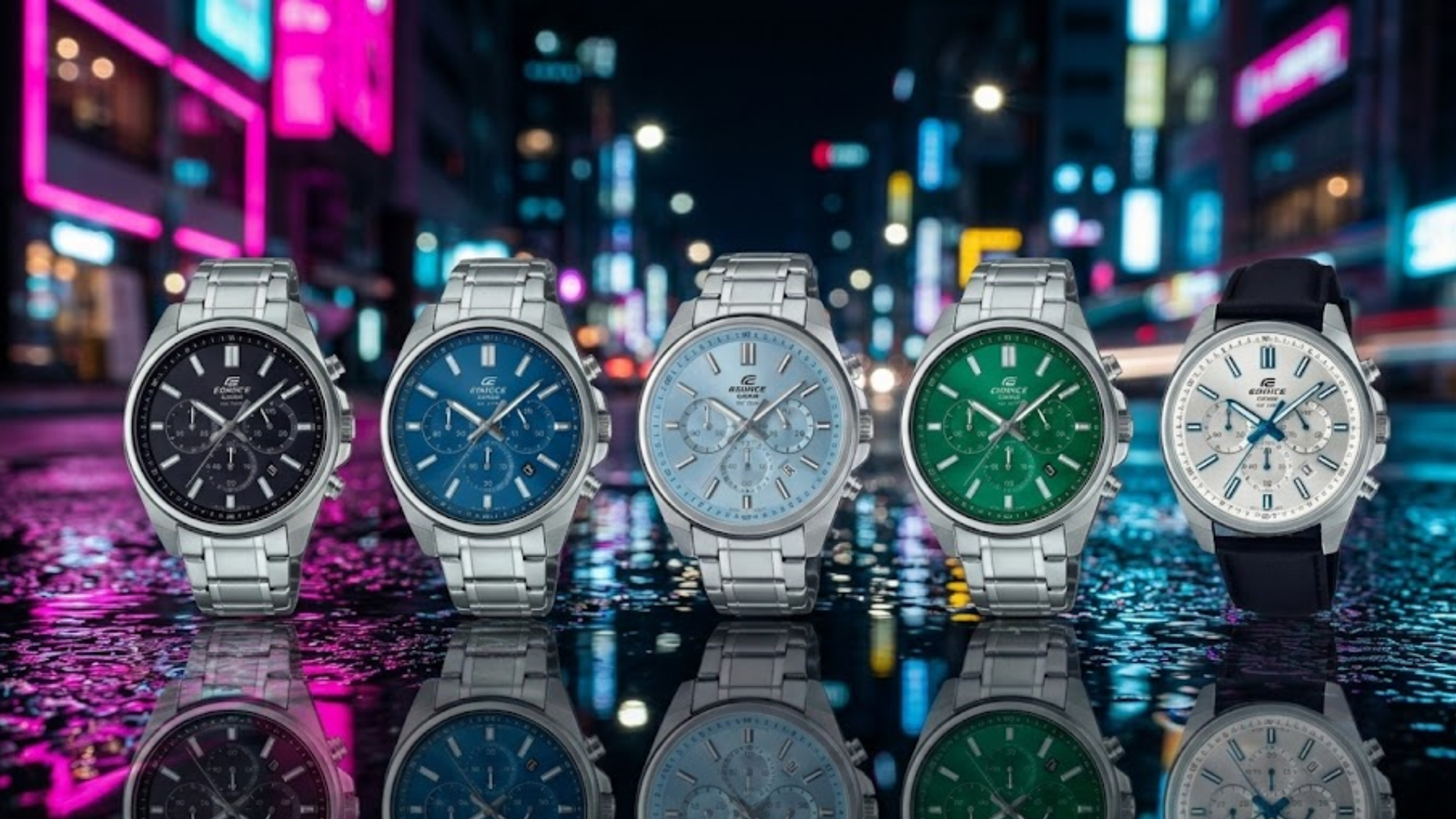 EFV-650 | RELOJ CASIO EDIFICE ORIGINAL ACERO/CUERO PLATEADO