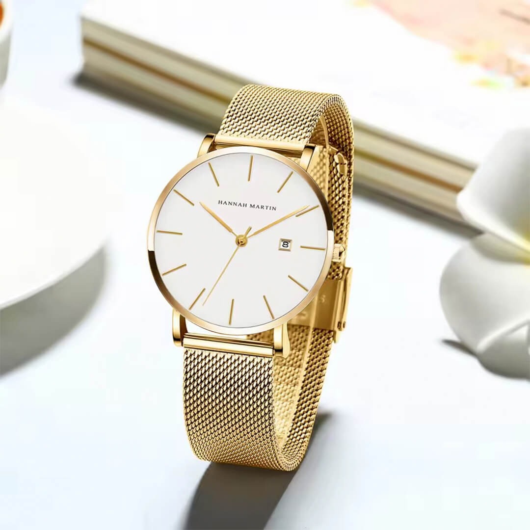 RELOJ ORIGINAL HANNAH MARTIN ELEGANTE Y CASUAL - DORADO | HAN-150