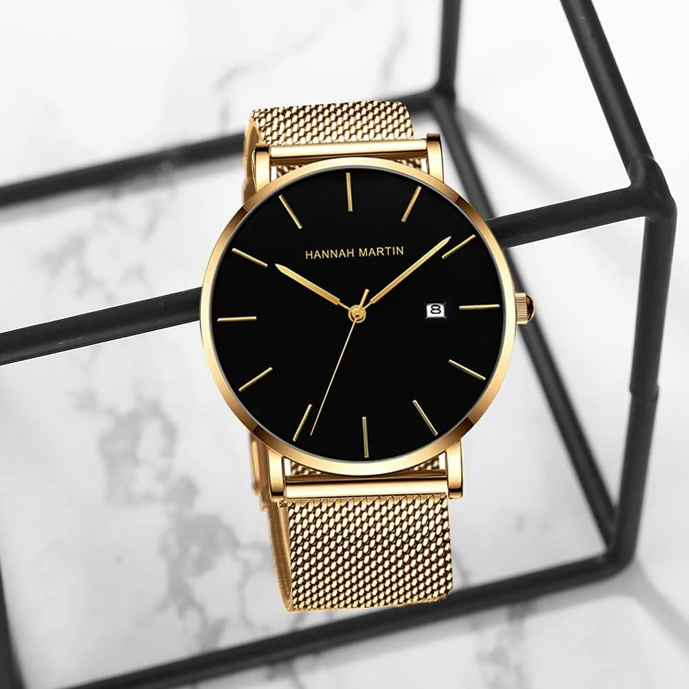 RELOJ ORIGINAL HANNAH MARTIN ELEGANTE Y CASUAL - DORADO | HAN-151