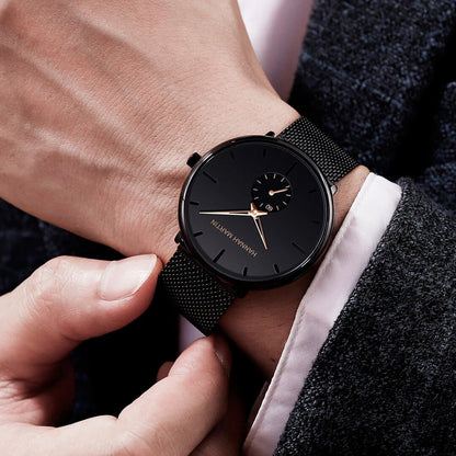 RELOJ ORIGINAL HANNAH MARTIN HM-100G - ELEGANTE  Y CASUAL - NEGRO | HAN-27 | HAN-28 | HAN-65