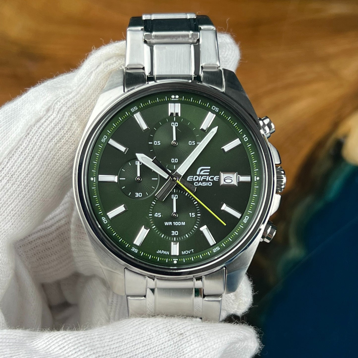 EFV-610 | RELOJ CASIO EDIFICE ORIGINAL ACERO NEGRO AZUL | EDI-OG-65, EDI-OG-66