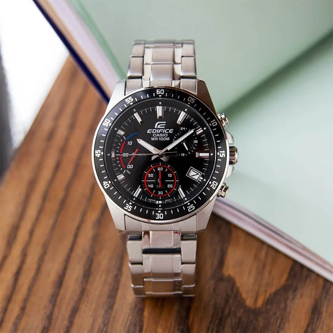 EFV-540D | RELOJ CASIO EDIFICE ORIGINAL ACERO ROJO NEGRO | EDI-OG-57,  EDI-OG-58