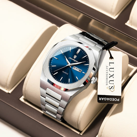 RELOJ POEDAGAR ORIGINAL - ELEGANTE PLATEADO| POE-26