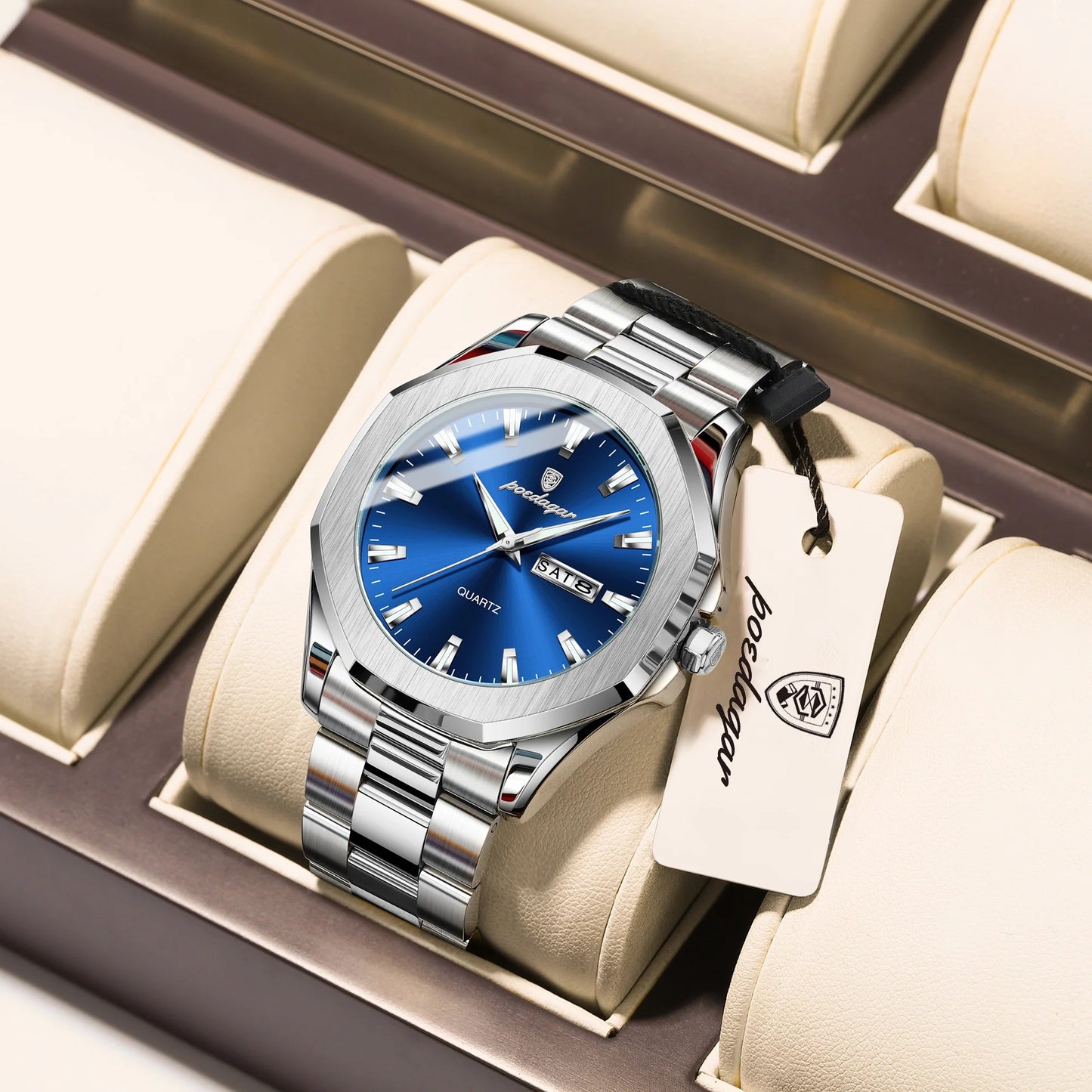 RELOJ POEDAGAR ORIGINAL - ELEGANTE PLATEADO | POE-24