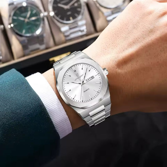 RELOJ POEDAGAR ORIGINAL - ELEGANTE PLATEADO| POE-28