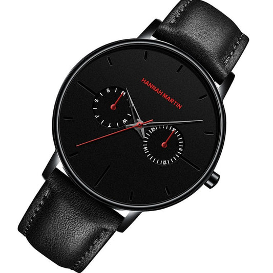 RELOJ ORIGINAL HANNAH MARTIN ELEGANTE Y CASUAL NEGRO | HAN-139
