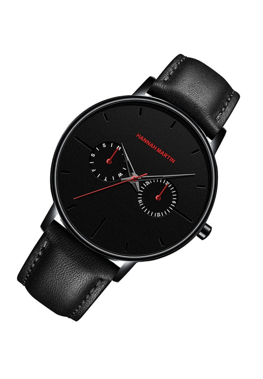 RELOJ ORIGINAL HANNAH MARTIN ELEGANTE Y CASUAL NEGRO | HAN-139