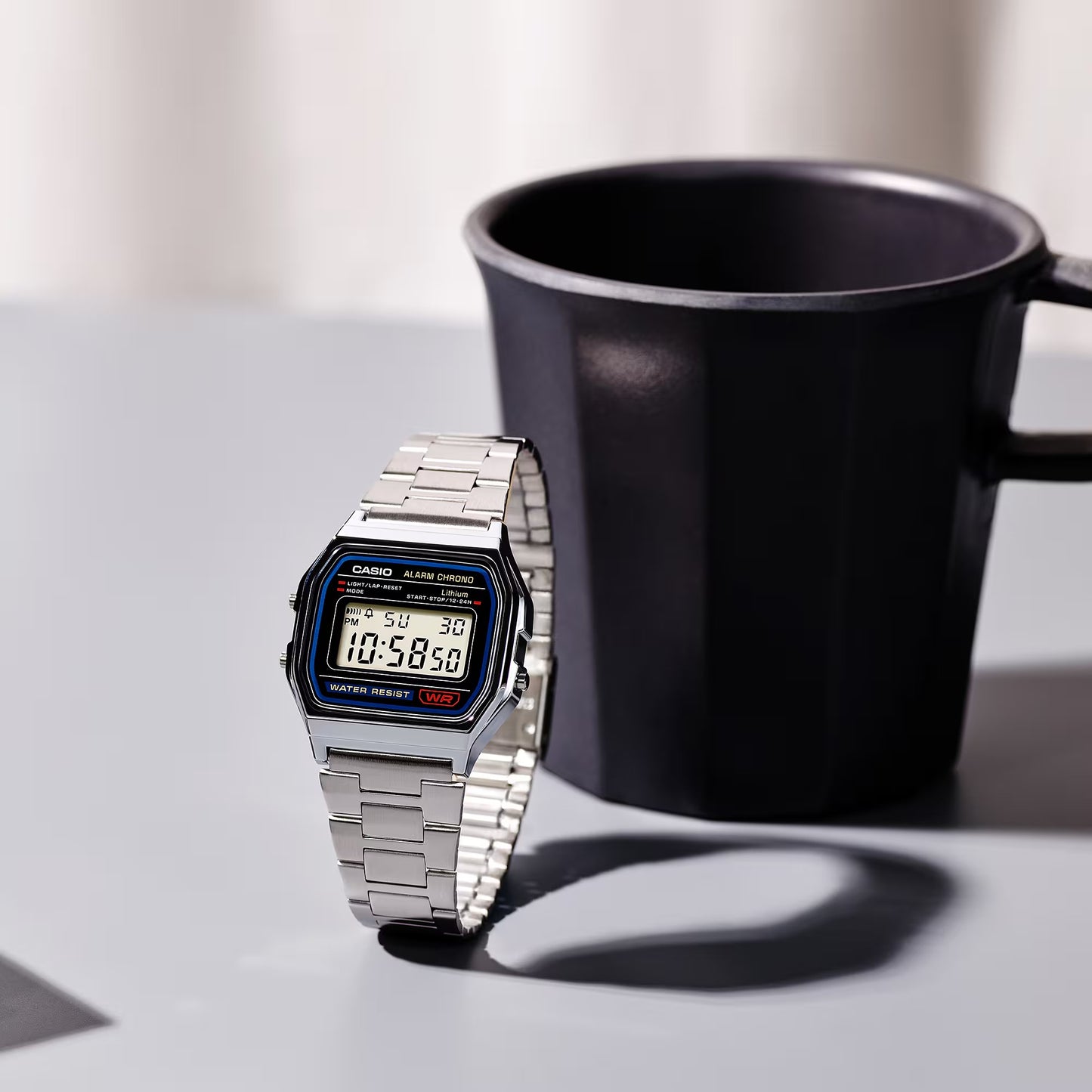 A158W | RELOJ CASIO VINTAGE ORIGINAL DE ACERO PLATEADO | CAS-218