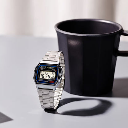 A158W | RELOJ CASIO VINTAGE ORIGINAL DE ACERO PLATEADO | CAS-218