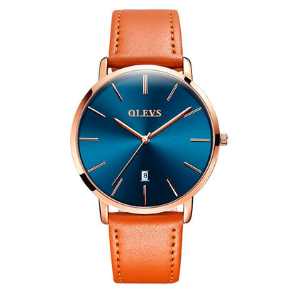 RELOJ OLEVS ORIGINAL MARRÓN CARAMELO AZUL CLÁSICO ORIGINAL | OLE-3