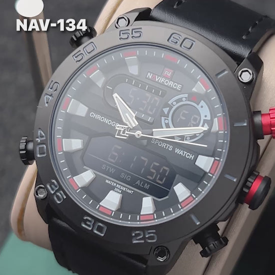 RELOJ NAVIFORCE NF9235 ORIGINAL CASUAL NEGRO Y MARRON | NAV-132, NAV-133, NAV-134 PARA HOMBRE
