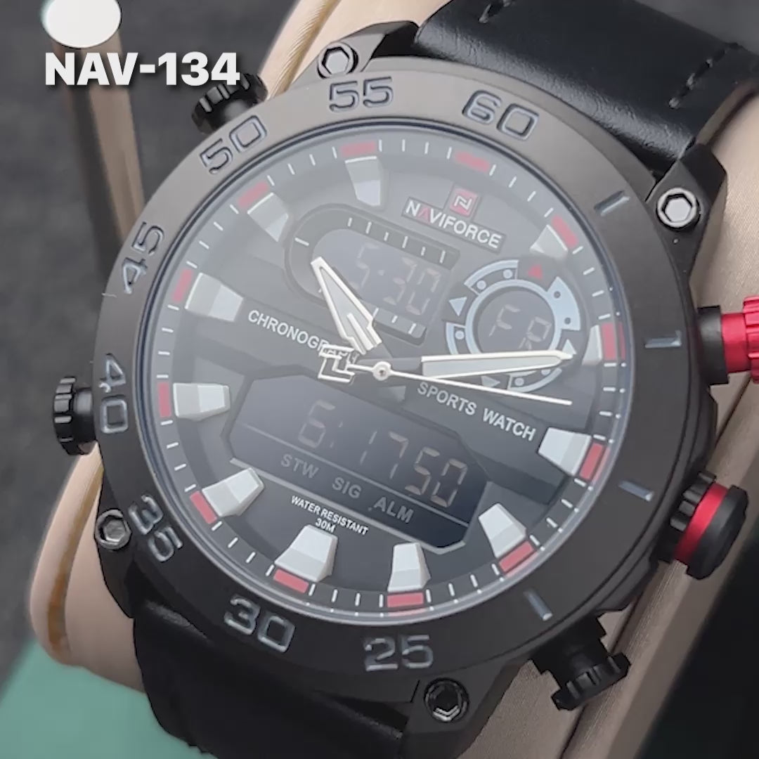 RELOJ NAVIFORCE NF9235 ORIGINAL CASUAL NEGRO Y MARRON | NAV-132, NAV-133, NAV-134 PARA HOMBRE