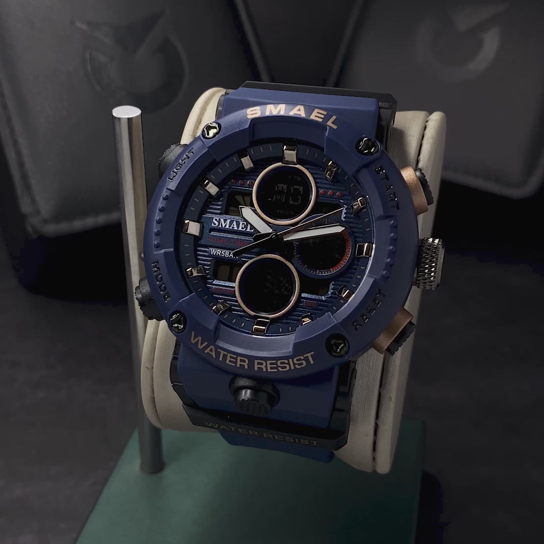 RELOJ SMAEL ORIGINAL - DEPORTIVO AZUL MILITAR | SMA-13 (4)