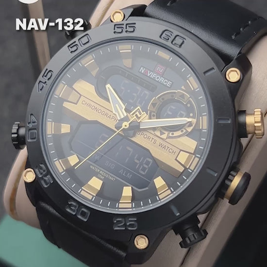 RELOJ NAVIFORCE NF9235 ORIGINAL CASUAL NEGRO Y MARRON | NAV-132, NAV-133, NAV-134 PARA HOMBRE
