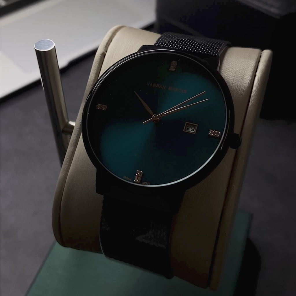 RELOJ ORIGINAL HANNAH MARTIN - ELEGANTE Y CASUAL - NEGRO, AZUL Y PLATEADO | HAN-22 | HAN-24 | HAN-89 | HAN-90