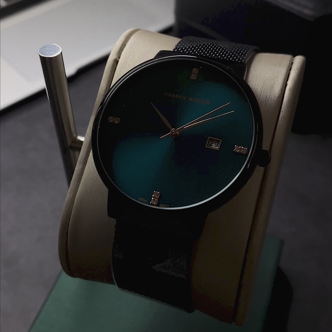 RELOJ ORIGINAL HANNAH MARTIN - ELEGANTE Y CASUAL - NEGRO, AZUL Y PLATEADO | HAN-22 | HAN-24 | HAN-89 | HAN-90