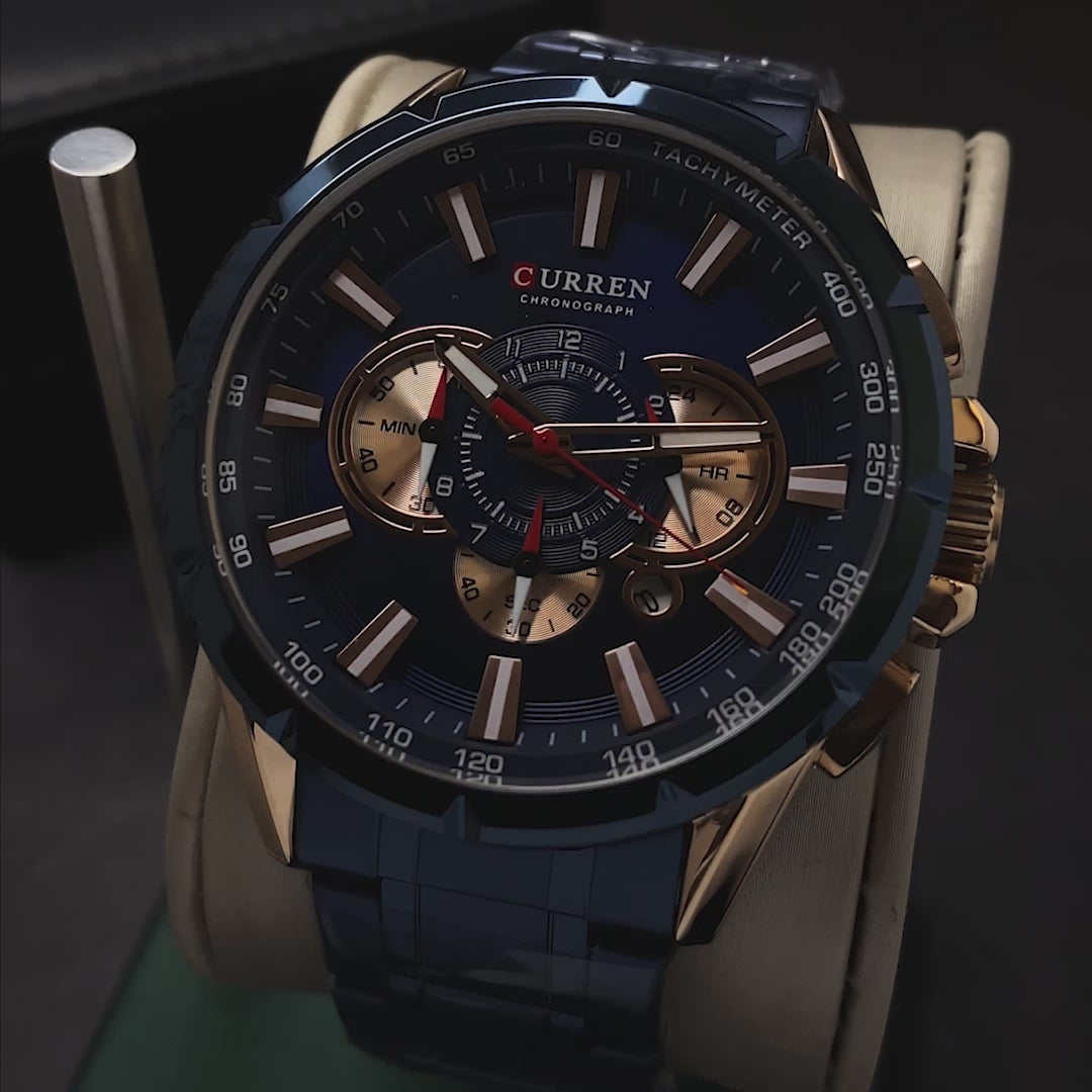 RELOJ CURREN ORIGINAL - ELEGANTE - NEGRO - PLATEADO - AZUL 8363 | CUR-31 I CUR-32 I CUR-33 I CUR-75-9
