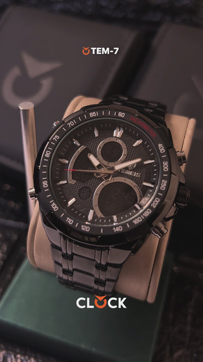 RELOJ TEMEIS ORIGINAL 8113 AZUL NEGRO DORADO AMARILLO PLATEADO | TEM-6, TEM-7, TEM-8, TEM-9, TEM-10