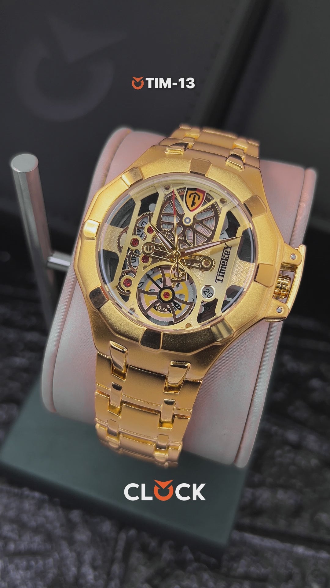 RELOJ TIMEKEY 3068 ORIGINAL DORADO, NEGRO Y PLATEADO | TIM-13, TIM-14, TIM-15