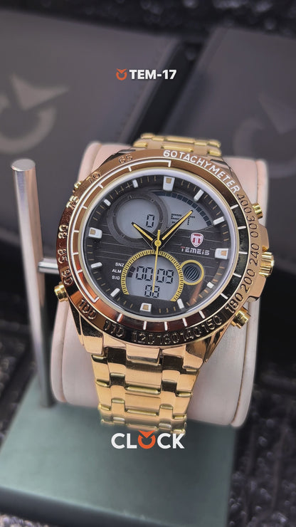 RELOJ TEMEIS ORIGINAL 3160 DORADO BLANCO ROJO PLATEADO AZUL | TEM-17, TEM-18, TEM-19, TEM-20, TEM-21