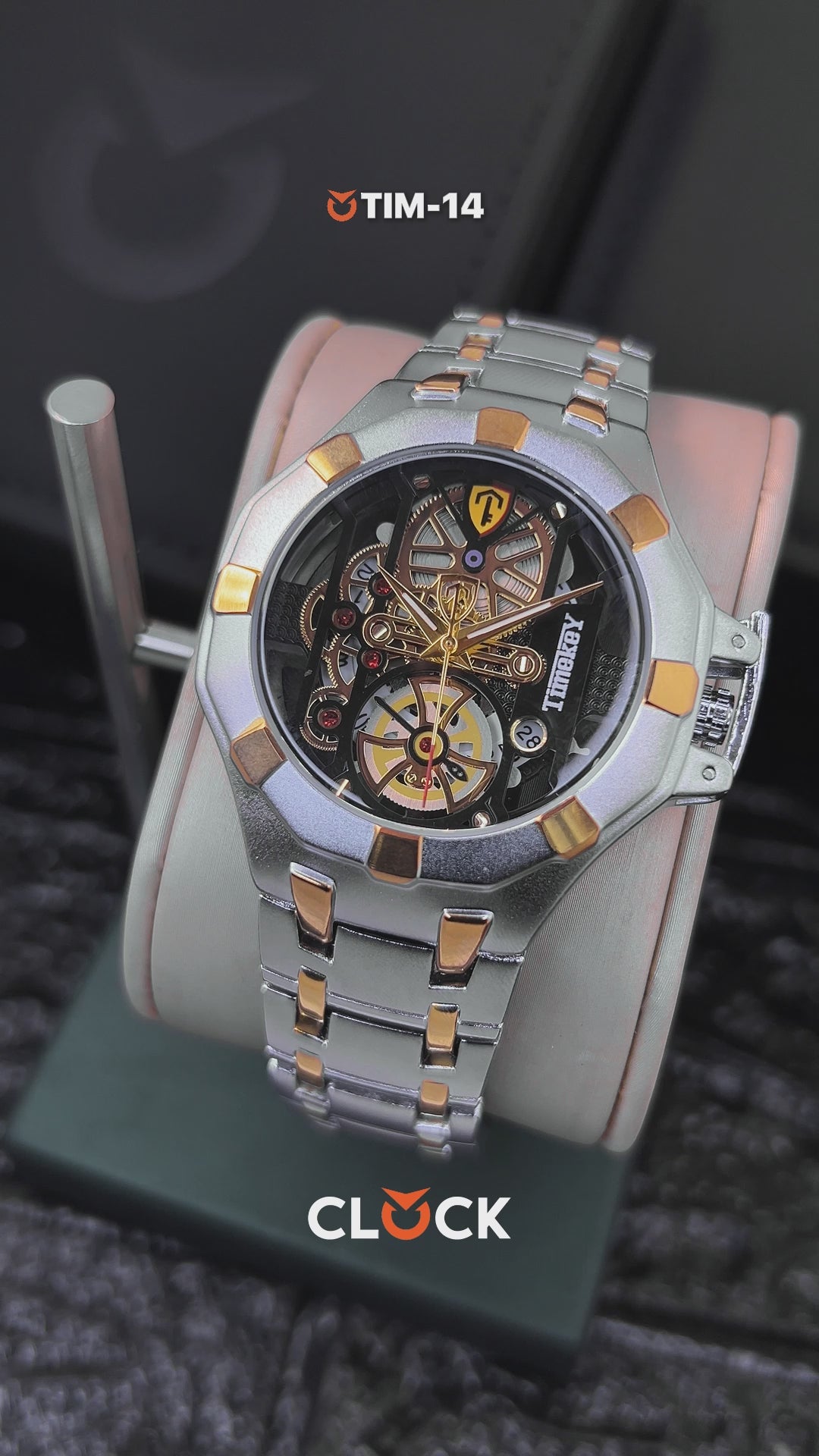 RELOJ TIMEKEY 3068 ORIGINAL DORADO, NEGRO Y PLATEADO | TIM-13, TIM-14, TIM-15