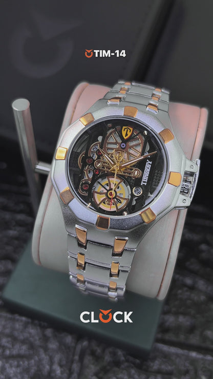 RELOJ TIMEKEY 3068 ORIGINAL DORADO, NEGRO Y PLATEADO | TIM-13, TIM-14, TIM-15
