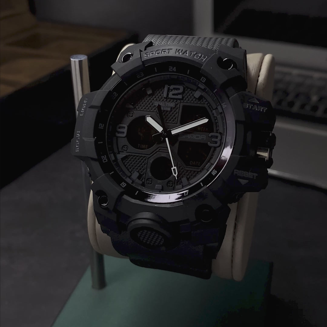 RELOJ SANDA ORIGINAL DEPORTIVO NEGRO - VERDE | SAN-23 | SAN-24 | SAN-27 (4)