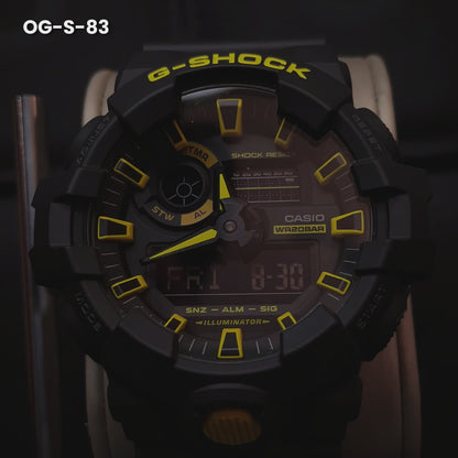 RELOJ ORIGINAL  G-SHOCK - AMARILLO-NEGRO -DEPORTIVO - CASUAL OG-S-83