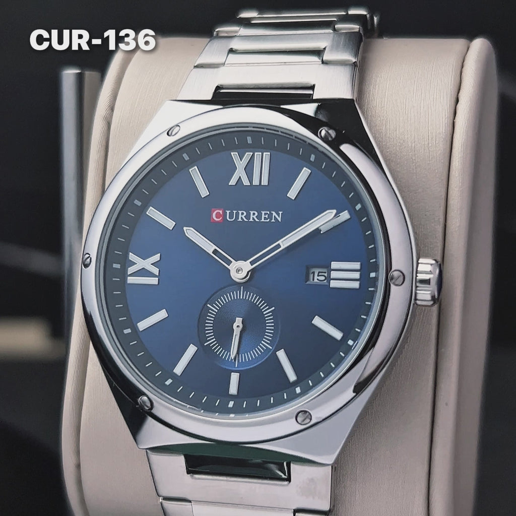 RELOJ CURREN ORIGINAL - CASUAL NEGRO, DORADO Y PLATEADO | SKU: CUR-135, CUR-136, CUR-137