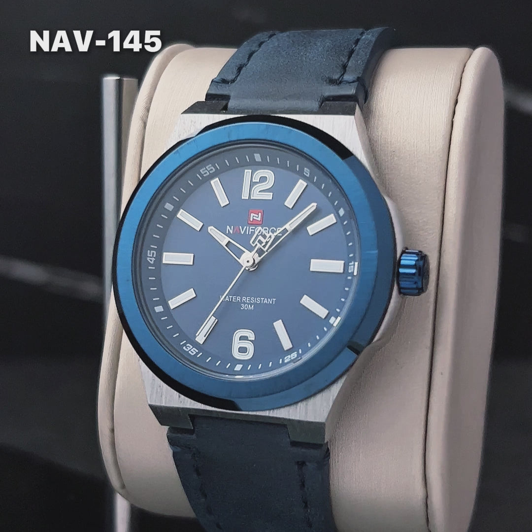 RELOJ NAVIFORCE ORIGINAL - CASUAL MARRON, AZUL Y NEGRO | SKU: NAV-144, NAV-145, NAV-146