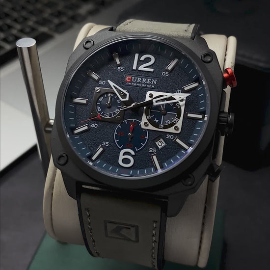 RELOJ CURREN ORIGINAL CASUAL GRIS Y MARRON PARA HOMBRE 8398 | CUR-85 I CUR-86