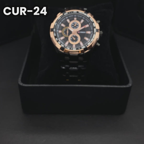 RELOJ CURREN ORIGINAL - ELEGANTE NEGRO - PLATEADO 8023 | CUR-23 | CUR-24 | CUR-111-10