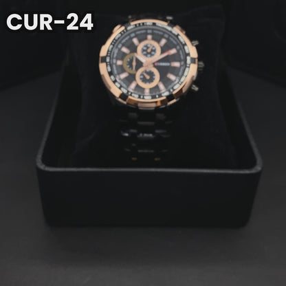 RELOJ CURREN ORIGINAL - ELEGANTE NEGRO - PLATEADO 8023 | CUR-23 | CUR-24 | CUR-111-10