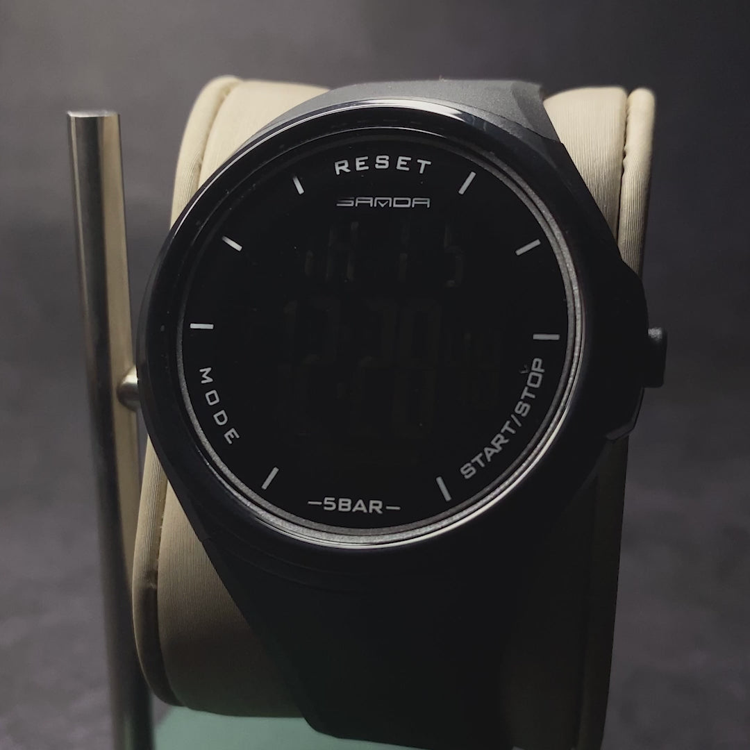 RELOJ SANDA ORIGINAL DEPORTIVO NEGRO Y VERDE PARA HOMBRE 2131 | SAN-76 - SAN-77