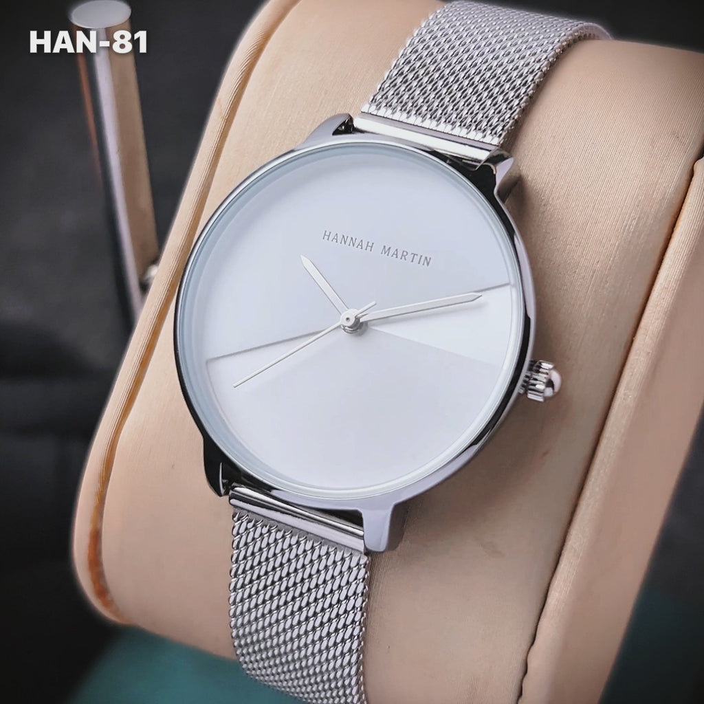 RELOJ HANNAH MARTIN ORIGINAL ELEGANTE DORADO Y PLATEADO HM-133 | HAN-79 | HAN-80 | HAN-81 PARA MUJER