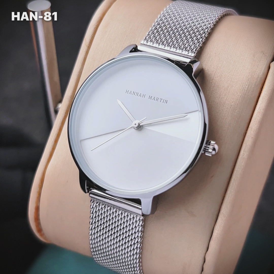 RELOJ HANNAH MARTIN ORIGINAL ELEGANTE DORADO Y PLATEADO HM-133 | HAN-79 | HAN-80 | HAN-81 PARA MUJER