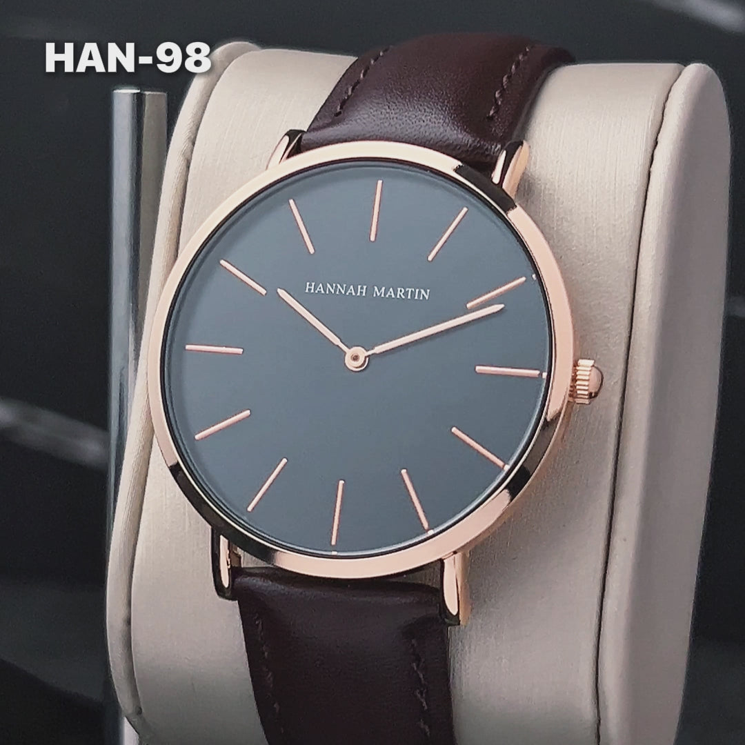 RELOJ ORGINAL HANNAH MARTIN - ELEGANTE Y CASUAL - MARRON | SKU: HAN-47 HAN-988